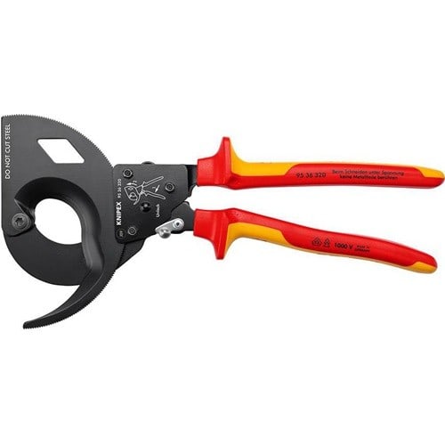 KNIPEX Kabelschneider Gesamt-L.320mm max.60 (600 mm²)mm pol.Mehrkomp.-Hüllen VDE