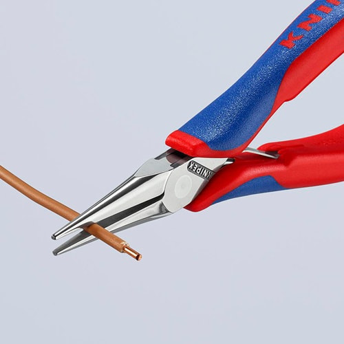 KNIPEX Elektronik-Greifzange Gesamt-L.145mm flachrunde Backen Form 6 Mehrkomp.-Hüllen