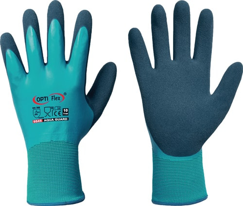 OPTIFLEX Handschuhe Aqua Guard Gr.8 blau EN 388 PSA II PA m.Latex/Latex OPTIFLEX