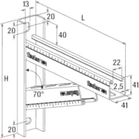 FISCHER Auslegerkonsole Massiv FCA - 700