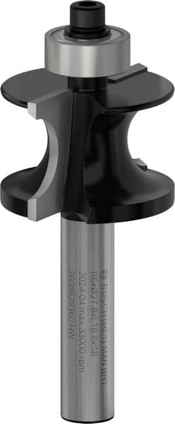 BOSCH Halbstabfräser Standard for Wood, 8 mm, 6 mm, 19 mm, 63 mm