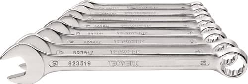 TECWERK Ringmaulschlüsselsatz 8-tlg.SW 8-19mm Form A CV-Stahl TECWERK