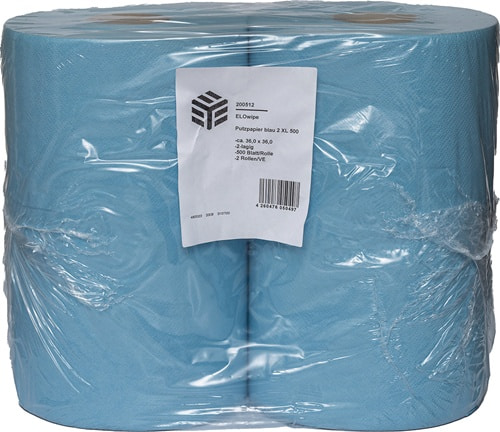 ELOS Putztuch ELOwipe XL L.ca.360mmxB.ca.360mm blau 2-lag.2 Rl.à 500 Bl.ELOS
