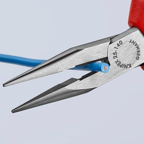 KNIPEX Flachrundzange L.140mm flach/rund ger.pol.Mehrkomp.-Hüllen KNIPEX