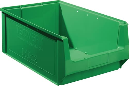 Sichtlagerkasten L500/450xB310xH200mm PE grün TECWERK