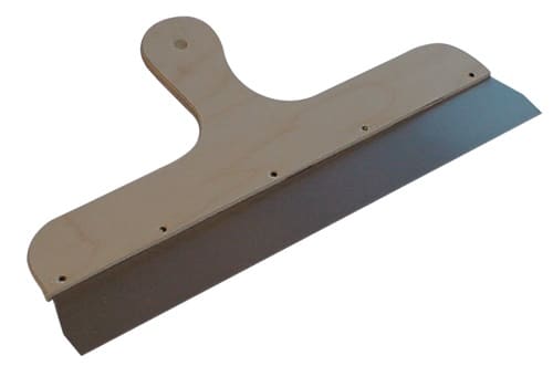 Flächendekorspachtel B.400mm Holzgr.poliertes Stahlblatt HAROMAC