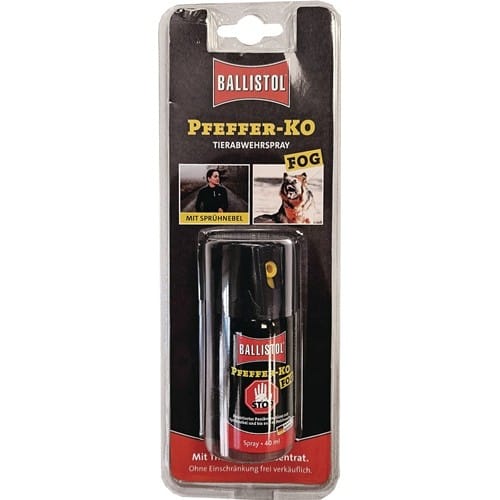 BALLISTOL Tierabwehrspray PFEFFER-KO FOG 40ml m.Gürtelclip Spraydose BALLISTOL