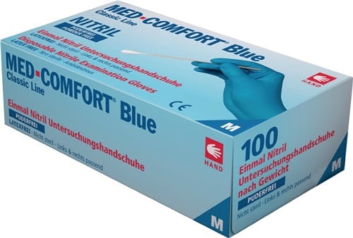AMPRI Einw.-Handsch.Med Comfort Blue Gr.XL blau Nitril PSA III 100 St./Box