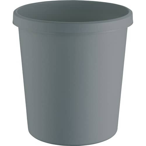 HELIT Papierkorb 18l H331xØ315mm m.Griffrand Ku.lichtgrau HELIT