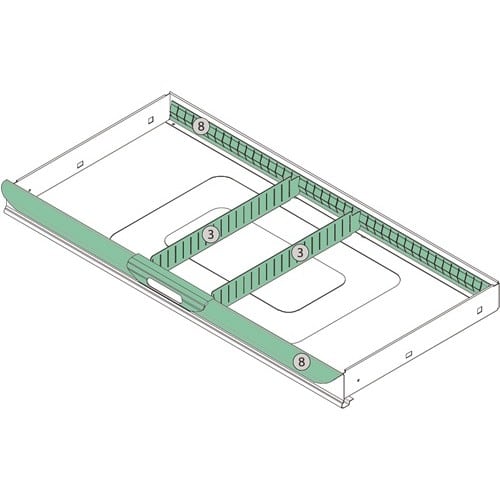 TECWERK Schubladenunterteilungsmaterial 4-tlg.zu 2000 871 505 TECWERK