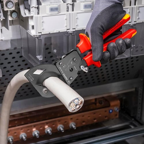 KNIPEX Kabelschneider Gesamt-L.250mm max.32 (240 mm²)mm Mehrkomp.-Hüllen VDE KNIPEX