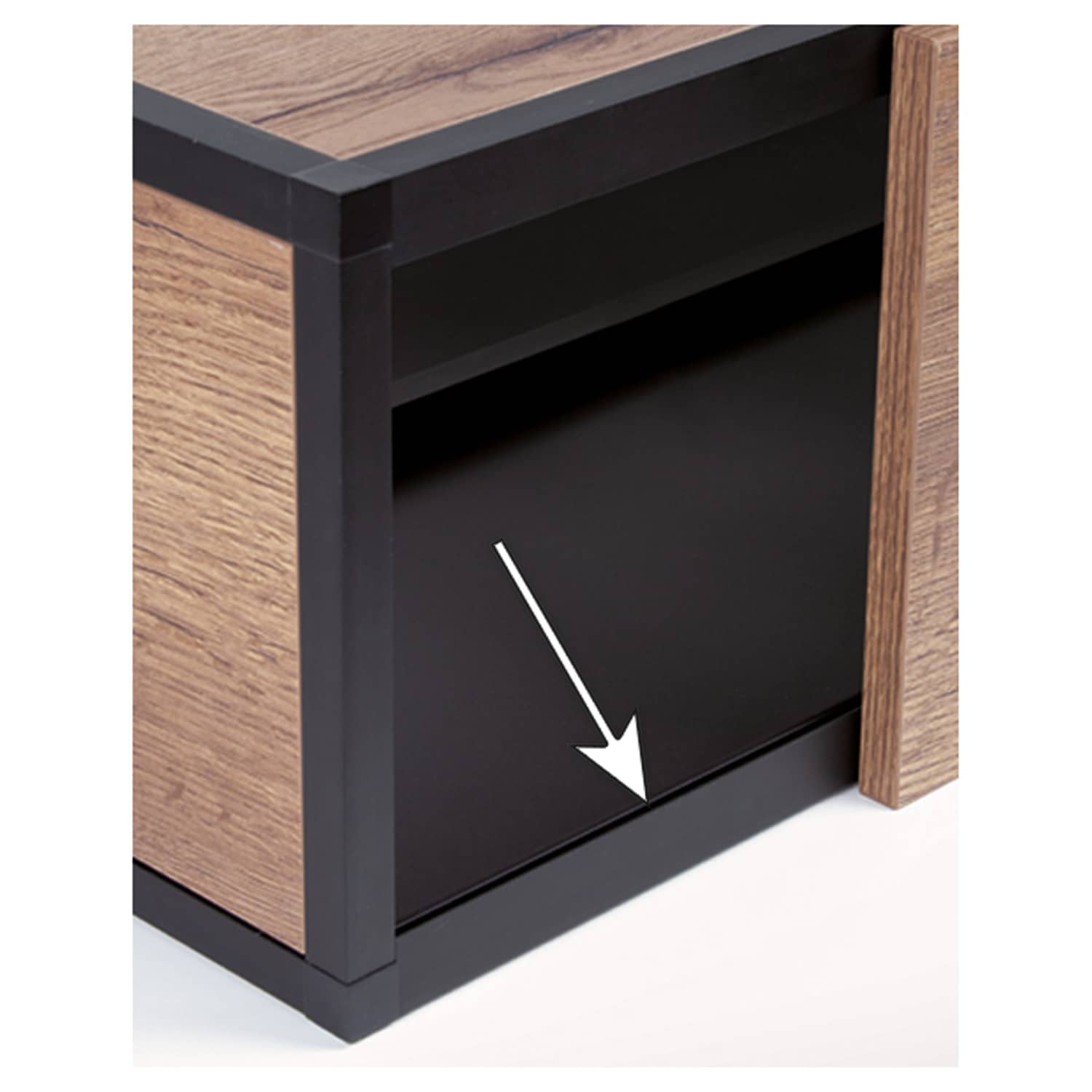 HETTICH Cadro Schiebetürprofil vorliegend, unten, 3000 mm, schwarz matt, 9298800