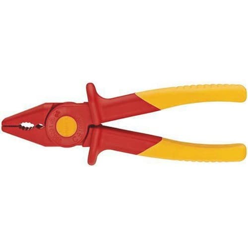KNIPEX Kombizange L.180mm m.Weichkunststoff-Zone KU.glasfaserverst.VDE KNIPEX
