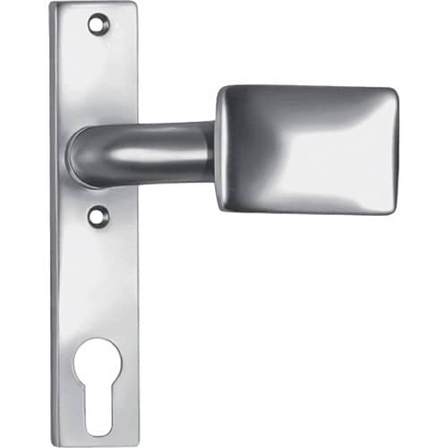 AMF Türknopf-Kurzschild 486ZD fest/drehb.LM F1/silberf.4-KT.8mm AMF
