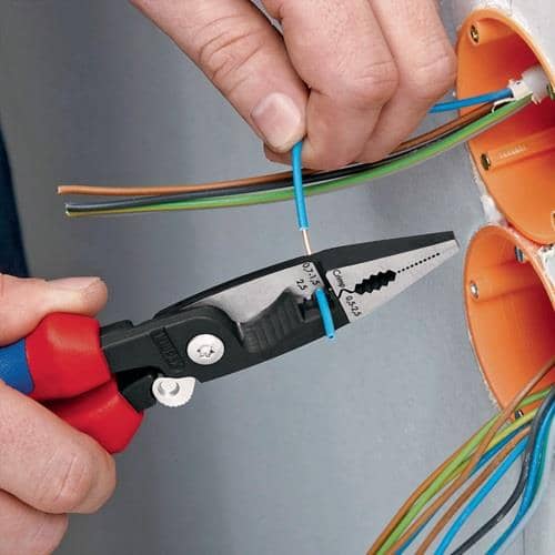 KNIPEX Elektroinstallationszange L.200mm pol.Comfort-Griff m.Öffnungsf.KNIPEX