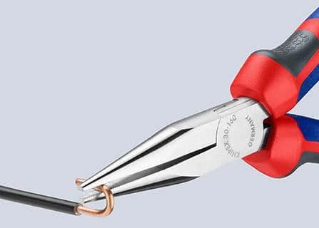 KNIPEX Langbeckzange Gesamt-L.160mm Form 2 Kopf verchr.lang,flach-rund Comfort-Griff