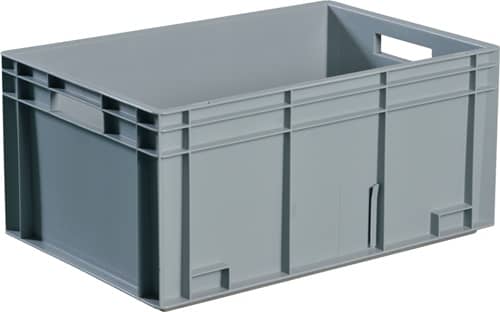 TECWERK Transportbehälter L400xB300xH170mm grau PP Durchfassgr.Seitenw.geschl.TECWERK
