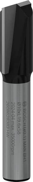 BOSCH Nutfräser Standard for Wood, 8 mm, D1 10 mm, L 20 mm, G 51 mm