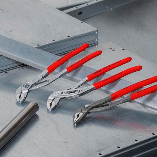 KNIPEX Wasserpumpenzange Cobra® ES L.250mm Spann-W.40mm grau atram.pol.
