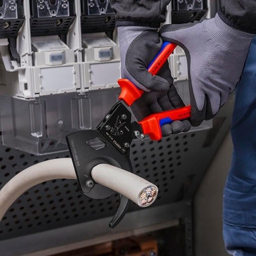 KNIPEX Kabelschneider Gesamt-L.280mm max.52 (380 mm²)mm Mehrkomp.-Hüllen KNIPEX