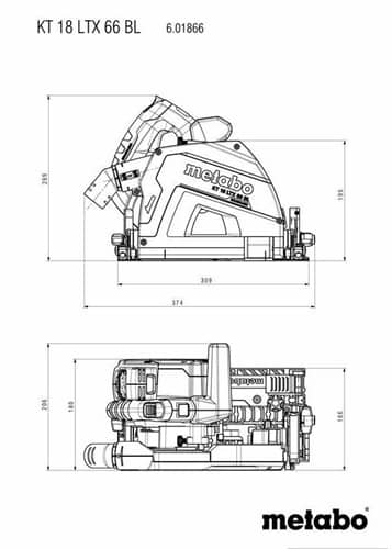 METABO Akku-Tauchsäge KT 18 LTX 66 BL 18V 66mm 2250-5000min-¹ METABO