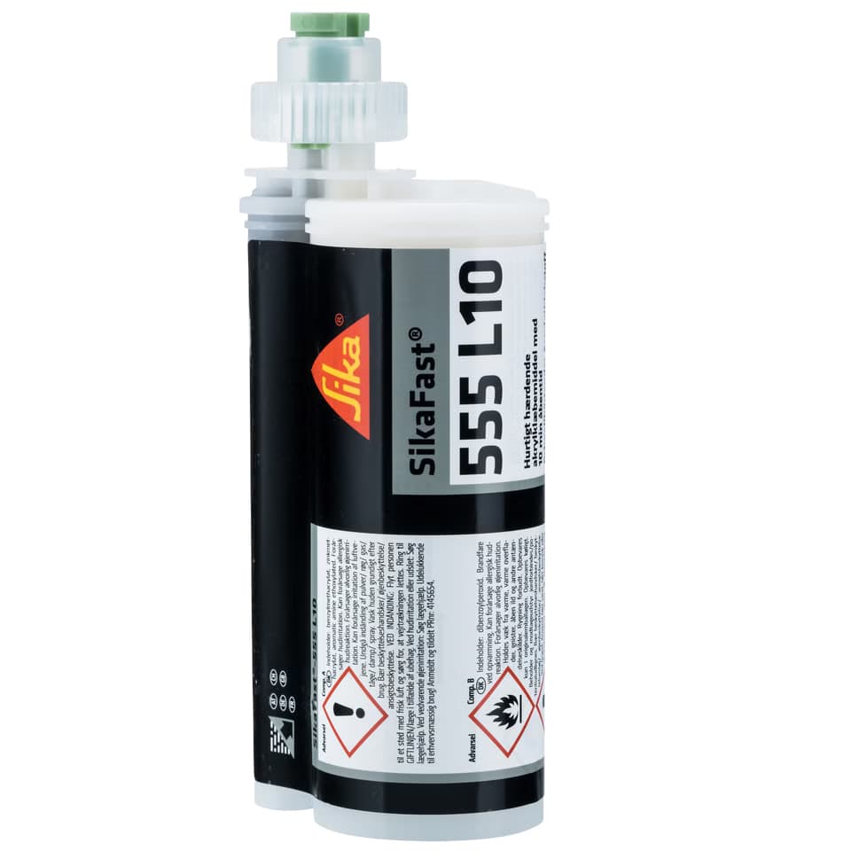 SikaFast-555 L10 – Schnellhärtender 2-K-Strukturklebstoff, 250 ml.