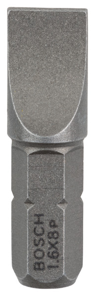 BOSCH Schrauberbit Extra-Hart S 1,6 x 8,0, 25 mm, 3er-Pack