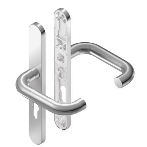 BKS FH Drückergarnitur RONDO H1.1 mit Langschild B-72040, oval, EV1-Optik