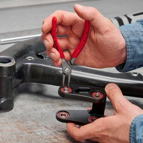 KNIPEX Präzisionssicherungsringzange J 1 f.Bohrungen D.12-25mm L.140mm KNIPEX