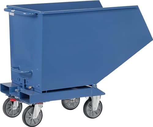 FETRA Muldenkipper Inh.600l L1458xB855xH1099mm brillantblau o.Ablasshahn