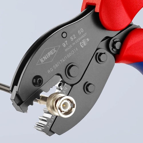 KNIPEX Crimpzange PreciForce® L.220mm 0,72/1,07/1,72/3,25/4,52/5,4mm 498g KNIPEX
