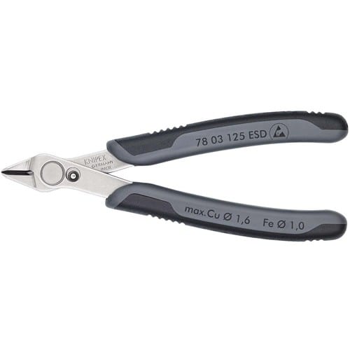 KNIPEX Elektronik-Seitenschneider Super-Knips® L.125mm Form 0 Facette nein pol.KNIPEX