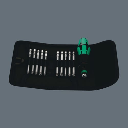 WERA Bitsatz Kraftform Kompakt 41 11teilig Handhalter/10Bits L.89mm Wera