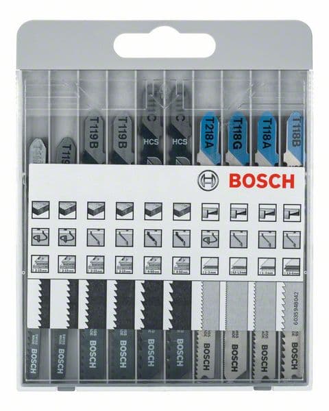 BOSCH Stichsägeblatt-Set Basic for Wood and Metal, 10-teilig
