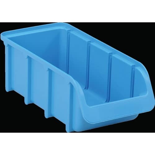 HÜNERSDORFF Sichtlagerkasten L216/183xB102xH74mm PP blau stapelbar HÜNERSDORFF