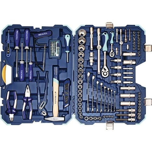 TECWERK Steckschlüssel-/Handwerkzeugkoffer 131-tlg.m.Ring-Maulschlüsseln TECWERK