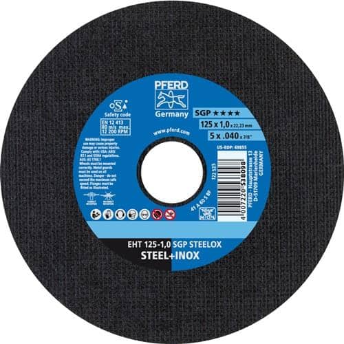 PFERD TOOLS Trennscheibe SGP STEELOX D125x1mm ger.INOX Bohr.22,23mm PFERD