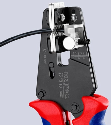 KNIPEX Präzisionsabisolierzange L.195mm 2,5-10 (AWG 14-8)mm² Mehrkomp.-Hüllen KNIPEX