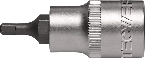 TECWERK Steckschlüsseleinsatz 1/2 Zoll Innen-6-kant SW 4mm L.55mm TECWERK