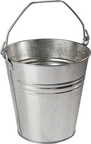 Nordwest Eimer 9,5l Stahlblech,verz.silber D.280mm H.280mm