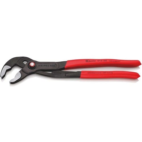 KNIPEX Wasserpumpenzange Cobra® L.300mm Spann-W.60mm pol.Ku.-Überzug Quick Set KNIPEX