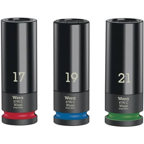 WERA Kraftsteckschlüsselsatz Wheel Impaktor C Set 1 3-tlg.1/2 Zoll lang,6-kant WERA