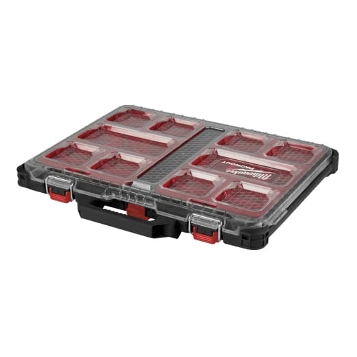 MILWAUKEE 500 x 380 x 65 mm PACKOUT Organiser Slim, inkl. Sortierboxen