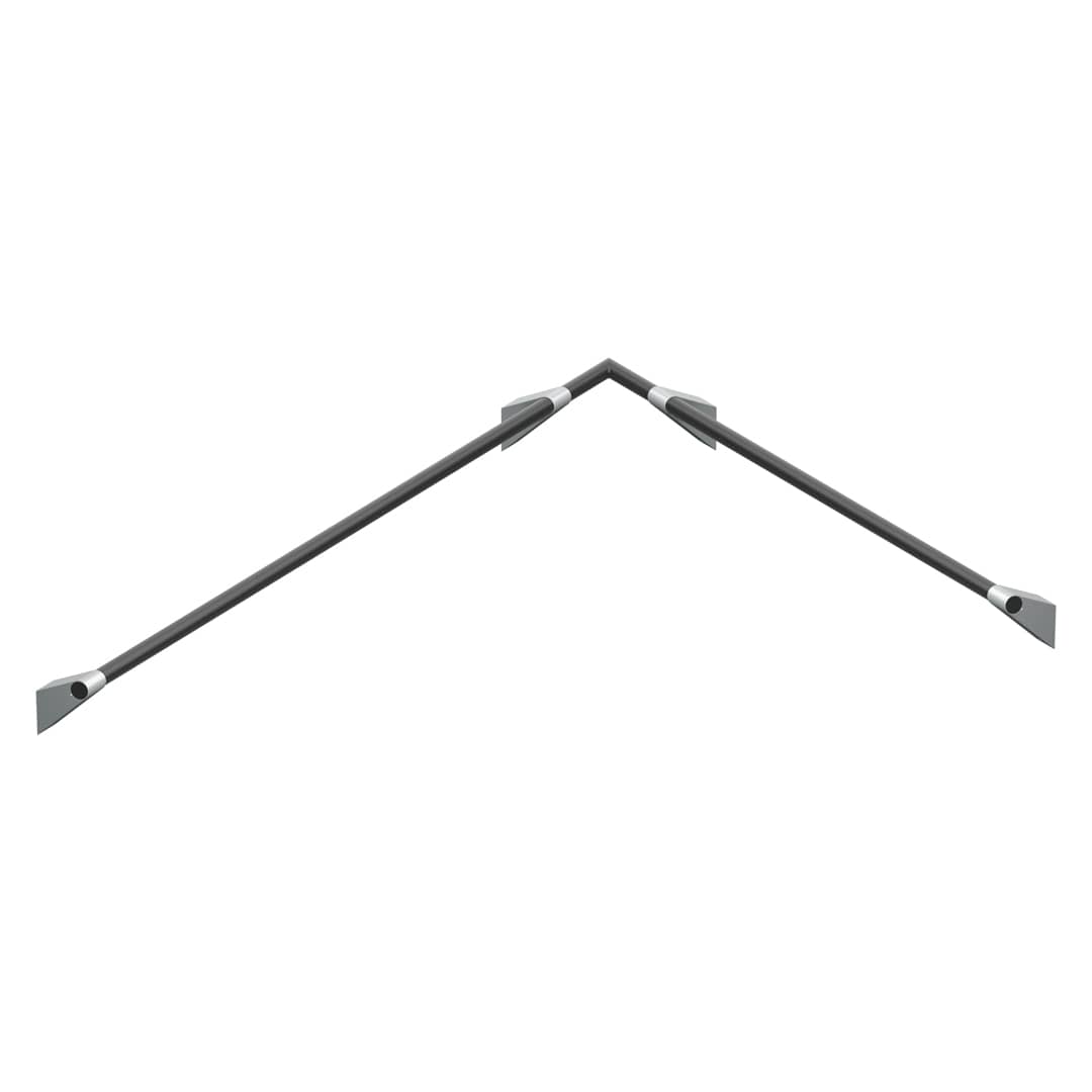 KWS Handlauf-Kombination A100, 90° 975x750 links Anthrazit / Silbermetallic