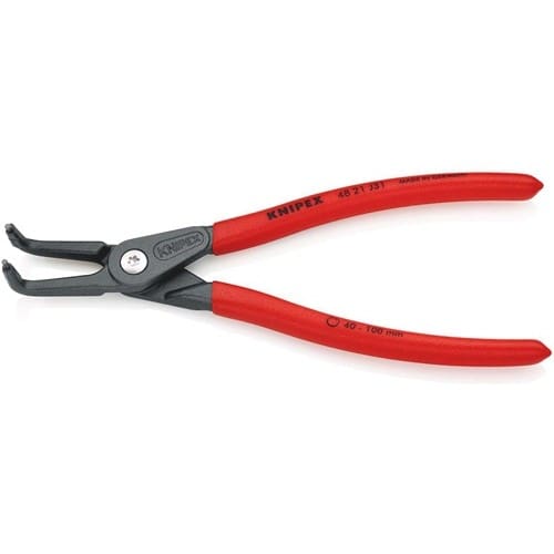 KNIPEX Präzisionssicherungsringzange J 31 f.Bohrungen D.40-100mm L.210mm KNIPEX
