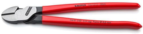KNIPEX Kraftseitenschneider L.250mm pol.Form 0 Ku.-Überzug KNIPEX