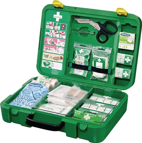 Nordwest Erste Hilfe Koffer First-Aid-Kits B300xH420xT118ca.mm grün CEDERROTH