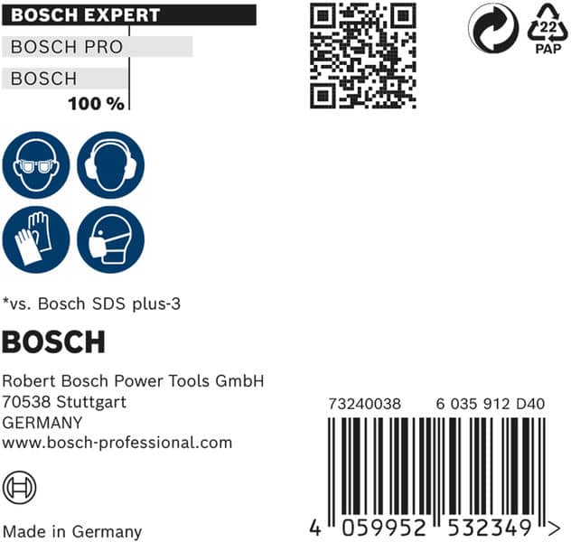 BOSCH EXPERT SDS plus-7X Hammerbohrer, 6 x 150 x 215 mm, 10-tlg.. Für Bohrhämmer