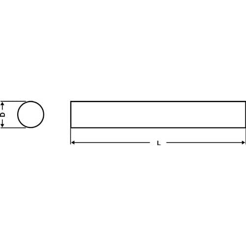 WILKE Drehling DIN 4964 Form A rd.D.6mm HSS-EW9Co10 1.3207 L.100mm WILKE
