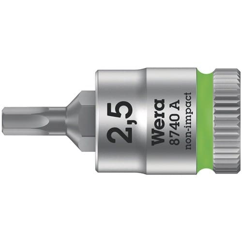 WERA Schraubendrehereinsatz 8740 A 1/4 Zoll i6-KT.SW 2,5mm L.28mm WERA